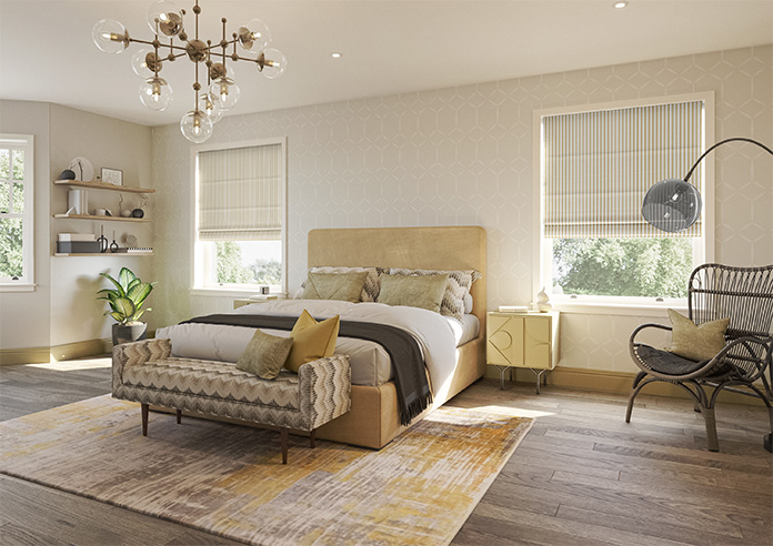 Lace Stripes, Treasure - Roman Blind - Image 6